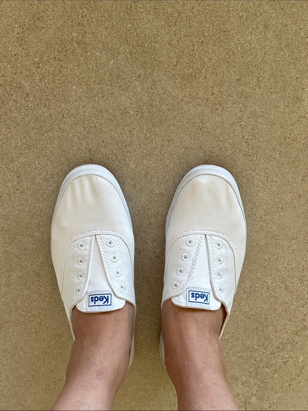Keds Slip-On shoes in White with Blue Insole 8